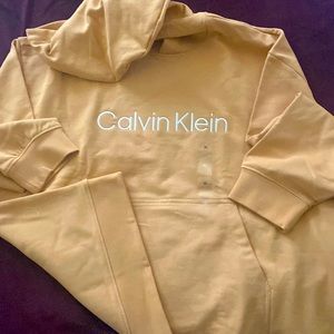 X-Large Calvin Klein, light orange hoodie (Brand New)